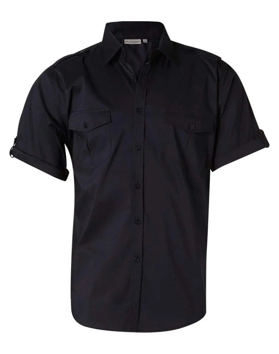 BENCHMARK Men's Short Sleeve Military Shirt M7911 Metro Workwear.